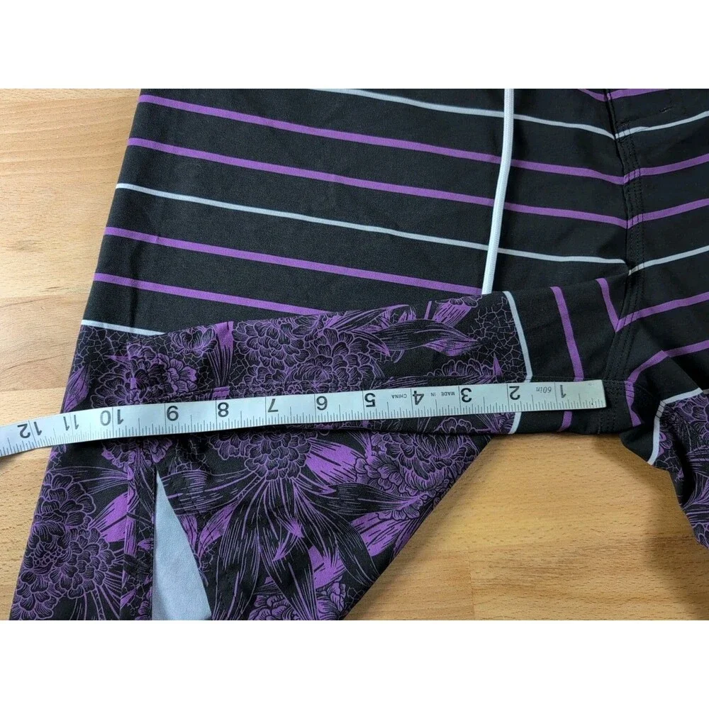 Oakley Board Shorts 33 Mens Black & Purple Back Pocket Swim Trunks